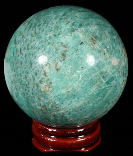 Polished Amazonite Crystal Sphere - Madagascar #51597